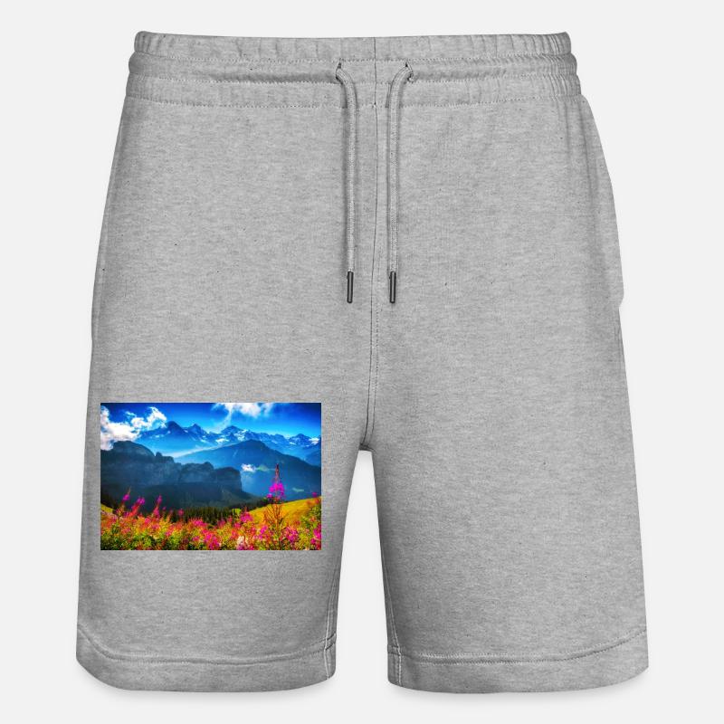 ALPES D’ÉTÉ - Short de jogging bio TRAINER Stanley/Stella unisexe - gris chiné