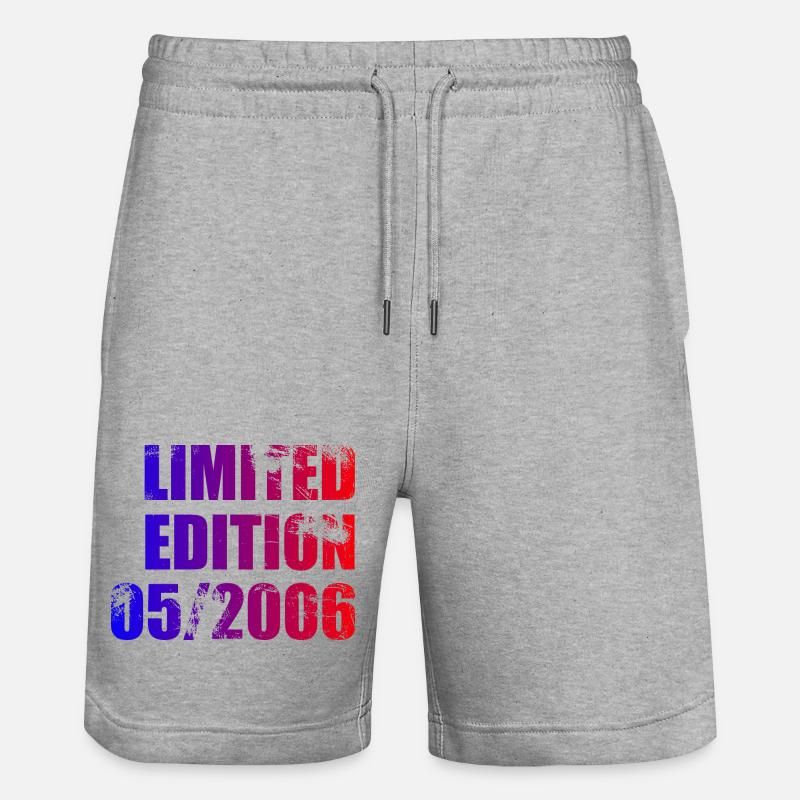18e Anniversaire Edition Limitée 05/2006 - Short de jogging bio TRAINER Stanley/Stella unisexe - gris chiné