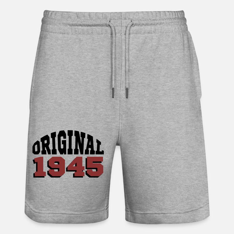 Original 1945 - Short de jogging bio TRAINER Stanley/Stella unisexe - gris chiné