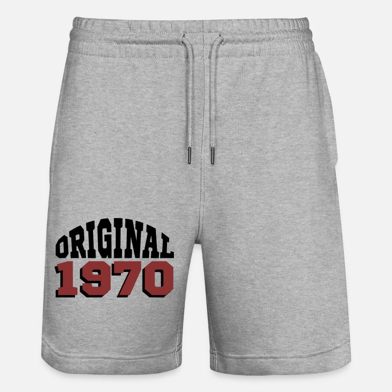 Original 1970 - Short de jogging bio TRAINER Stanley/Stella unisexe - gris chiné