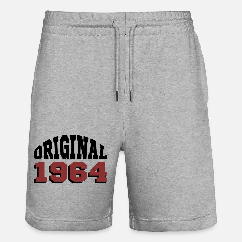 Original 1964 - Short de jogging bio TRAINER Stanley/Stella unisexe - gris chiné