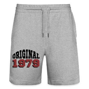 Original 1979 - Stanley/Stella Unisex Bio Joggingshorts Trainer  - Grau meliert - Vorne - Nik (191cm) & Marisol (170cm)