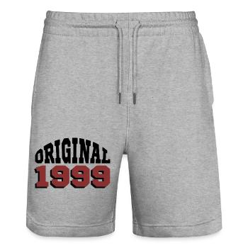 Original 1999 - Short de jogging bio TRAINER Stanley/Stella unisexe - gris chiné - Devant - Nik (191cm) & Marisol (170cm)