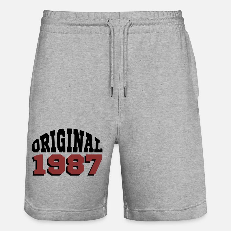 Original 1987 - Short de jogging bio TRAINER Stanley/Stella unisexe - gris chiné