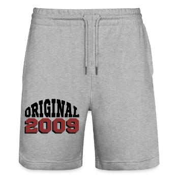 Original 2009 - Stanley/Stella Trainer Unisex Organic Jogging Shorts - heather grey - Front - Nik (191cm) & Marisol (170cm)