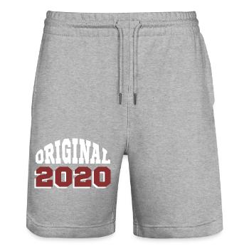 Original 2020 - Short de jogging bio TRAINER Stanley/Stella unisexe - gris chiné - Devant - Nik (191cm) & Marisol (170cm)