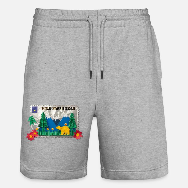Ours en papier sauvage - Short de jogging bio TRAINER Stanley/Stella unisexe - gris chiné
