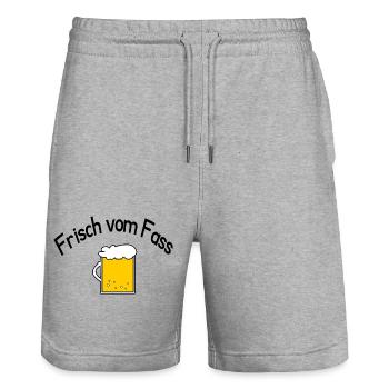 Frisch vom Fass - Stanley/Stella Unisex Bio Joggingshorts Trainer  - Grau meliert - Vorne - Nik (191cm) & Marisol (170cm)