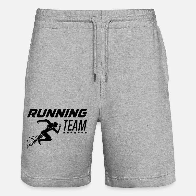 Équipe de course à pied - Short de jogging bio TRAINER Stanley/Stella unisexe - gris chiné