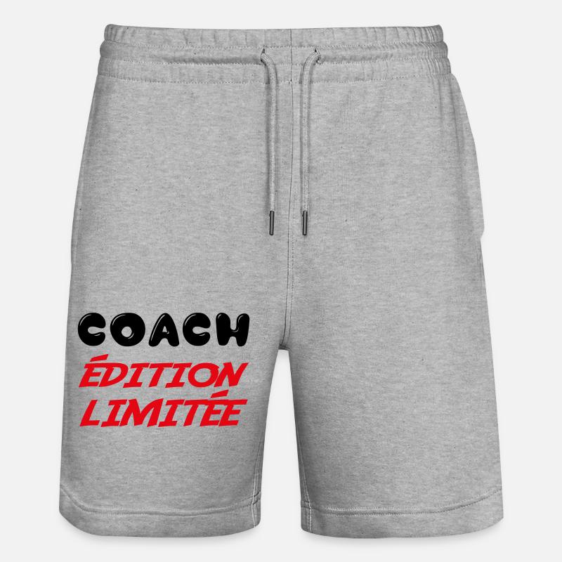 COACH édition limitée - Short de jogging bio TRAINER Stanley/Stella unisexe - gris chiné