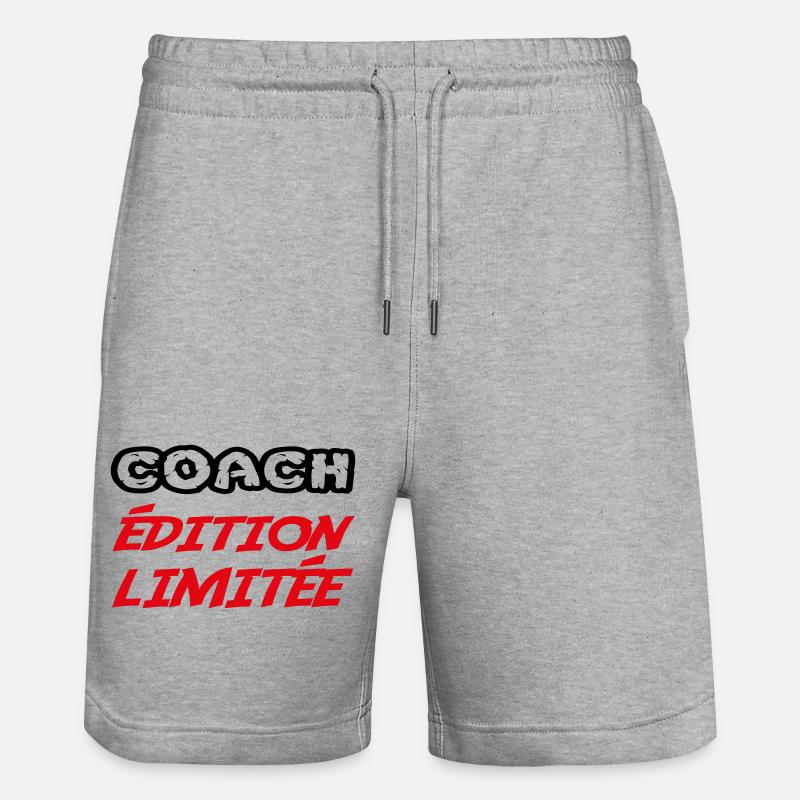 COACH édition limitée - Short de jogging bio TRAINER Stanley/Stella unisexe - gris chiné