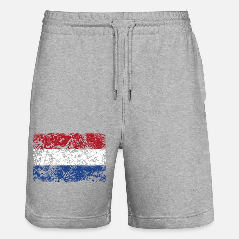 Drapeau des Pays-Bas - Short de jogging bio TRAINER Stanley/Stella unisexe - gris chiné