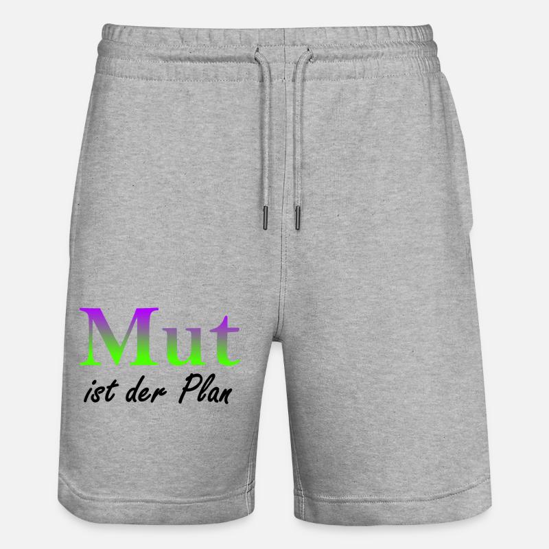 Mut ist der Plan - Stanley/Stella Unisex Bio Joggingshorts Trainer  - Grau meliert