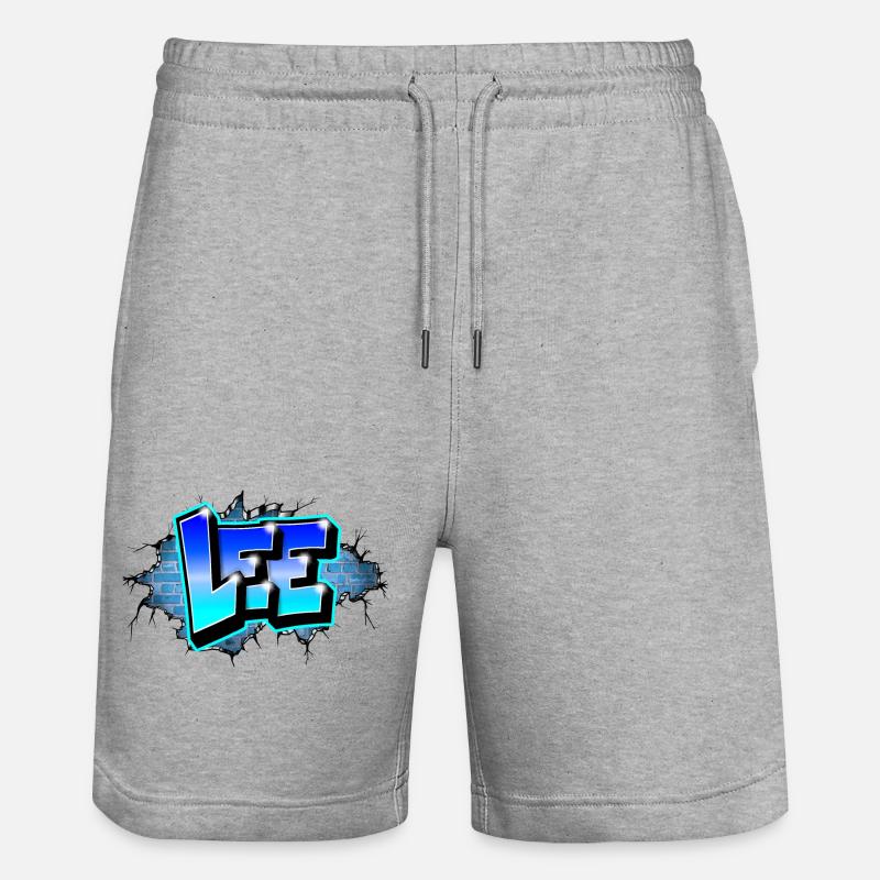 Graffiti LEE gift kid birthday - Short de jogging bio TRAINER Stanley/Stella unisexe - gris chiné