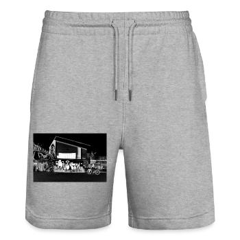 Drive Through - Stanley/Stella Unisex Bio Joggingshorts Trainer  - Grau meliert - Vorne - Nik (191cm) & Marisol (170cm)