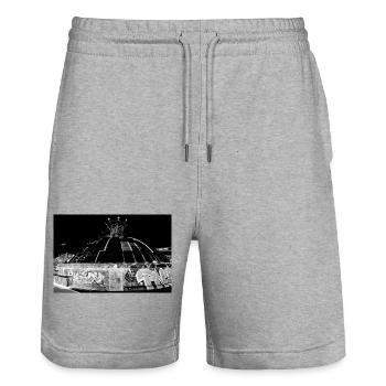 Chessu - Coupole - Stanley/Stella Unisex Bio Joggingshorts Trainer  - Grau meliert - Vorne - Nik (191cm) & Marisol (170cm)