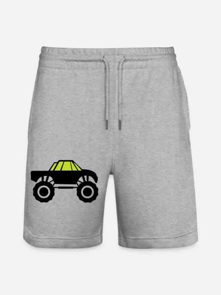 monster truck - Stanley/Stella Unisex Bio Joggingshorts Trainer  - Grau meliert