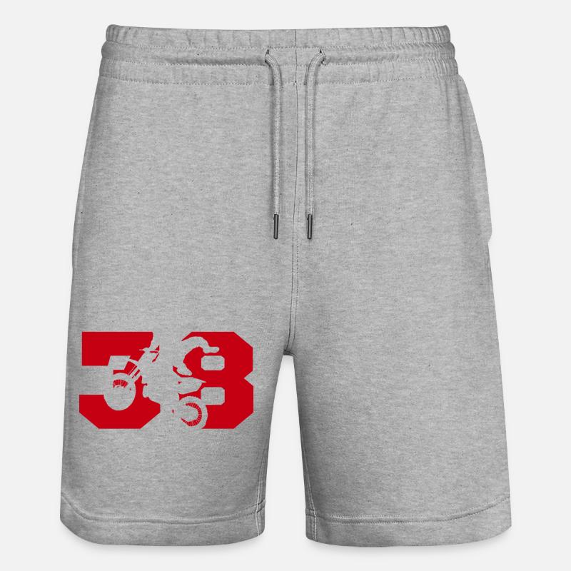 Moto 38 motard - Short de jogging bio TRAINER Stanley/Stella unisexe - gris chiné