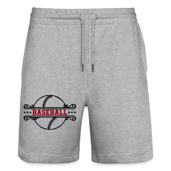baseball - Stanley/Stella Unisex Bio Joggingshorts Trainer  - Grau meliert - Vorne - Nik (191cm) & Marisol (170cm)