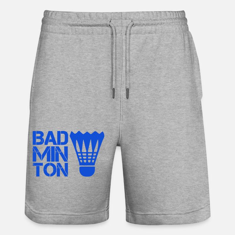 Badminton badminton - Short de jogging bio TRAINER Stanley/Stella unisexe - gris chiné