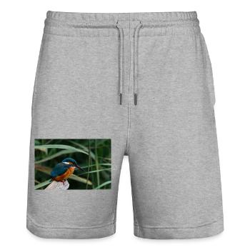 000 1338 DxO - Stanley/Stella Trainer Unisex Organic Jogging Shorts - heather grey - Front - Nik (191cm) & Marisol (170cm)