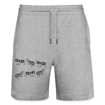 Ameisen - Stanley/Stella Unisex Bio Joggingshorts Trainer  - Grau meliert - Vorne - Nik (191cm) & Marisol (170cm)