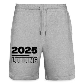 loading 2025 - Stanley/Stella Unisex Bio Joggingshorts Trainer  - Grau meliert - Vorne - Nik (191cm) & Marisol (170cm)