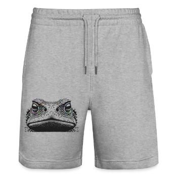 Grenouille - Short de jogging bio TRAINER Stanley/Stella unisexe - gris chiné - Devant - Nik (191cm) & Marisol (170cm)