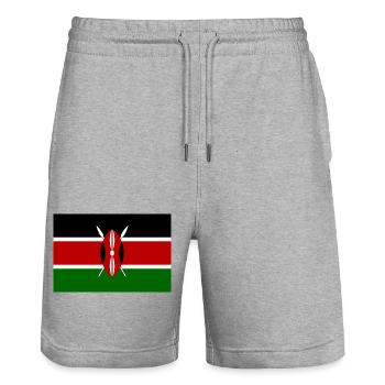 Kenya - Short de jogging bio TRAINER Stanley/Stella unisexe - gris chiné - Devant - Nik (191cm) & Marisol (170cm)