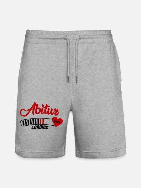 Abitur Loading 2025 - Stanley/Stella Trainer Unisex Organic Jogging Shorts - heather grey