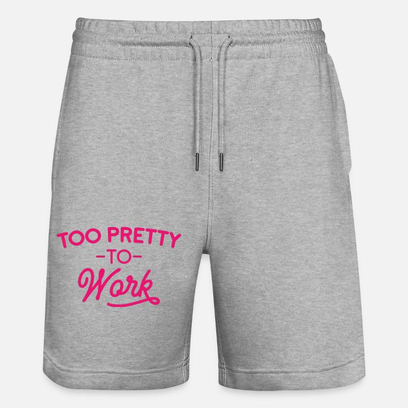Too Pretty To Work - Short de jogging bio TRAINER Stanley/Stella unisexe - gris chiné