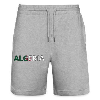 Drapeau Algeria - Short de jogging bio TRAINER Stanley/Stella unisexe - gris chiné - Devant - Nik (191cm) & Marisol (170cm)