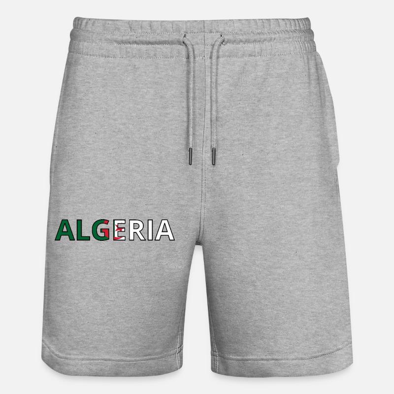 Drapeau Algeria - Short de jogging bio TRAINER Stanley/Stella unisexe - gris chiné
