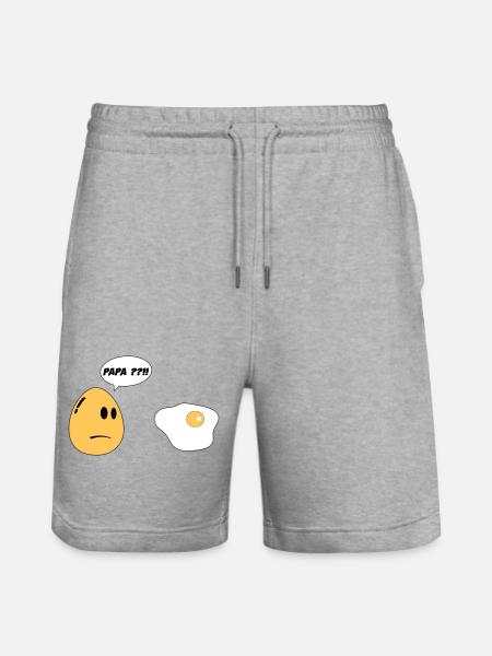 Egg Daddy - Stanley/Stella Trainer Unisex Organic Jogging Shorts - heather grey