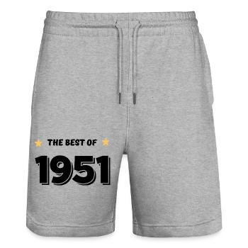 Das Beste von 1951 - Stanley/Stella Unisex Bio Joggingshorts Trainer  - Grau meliert - Vorne - Nik (191cm) & Marisol (170cm)