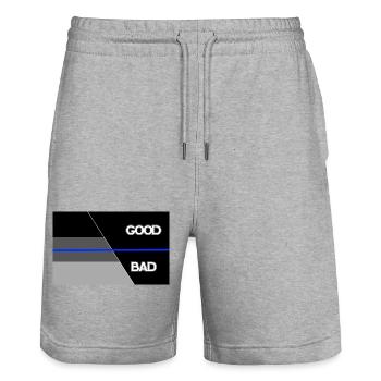 Shadow blueline good bad - Stanley/Stella Unisex Bio Joggingshorts Trainer  - Grau meliert - Vorne - Nik (191cm) & Marisol (170cm)