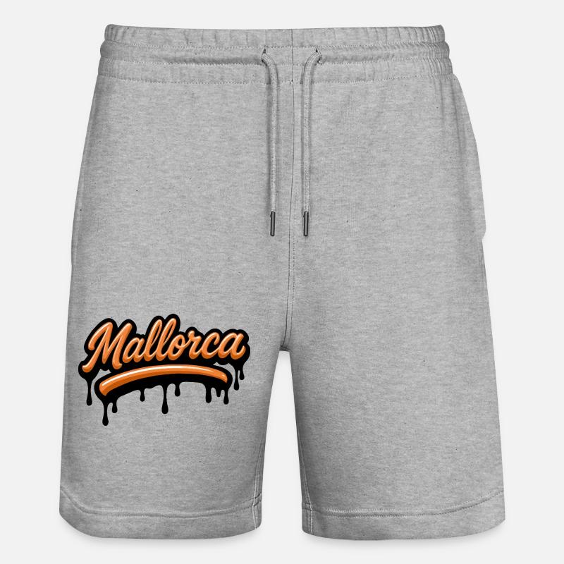 Lettrage de Majorque - Short de jogging bio TRAINER Stanley/Stella unisexe - gris chiné