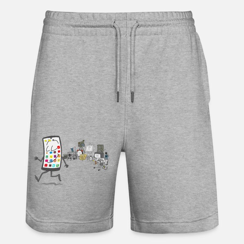 Les temps modernes - Short de jogging bio TRAINER Stanley/Stella unisexe - gris chiné