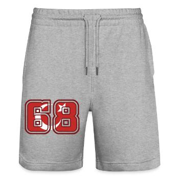 Aksaray - Short de jogging bio TRAINER Stanley/Stella unisexe - gris chiné - Devant - Nik (191cm) & Marisol (170cm)