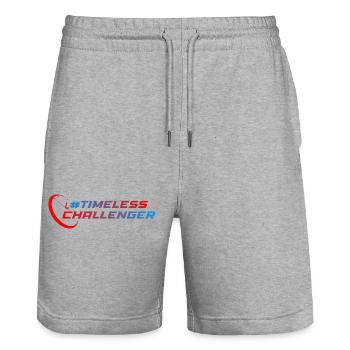 #timelesschallenger - Stanley/Stella Unisex Bio Joggingshorts Trainer  - Grau meliert - Vorne - Nik (191cm) & Marisol (170cm)