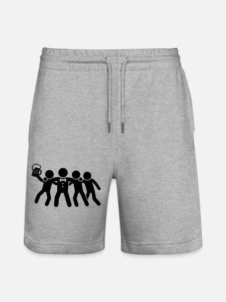 Hen Party Group - Stanley/Stella Trainer Unisex Organic Jogging Shorts - heather grey