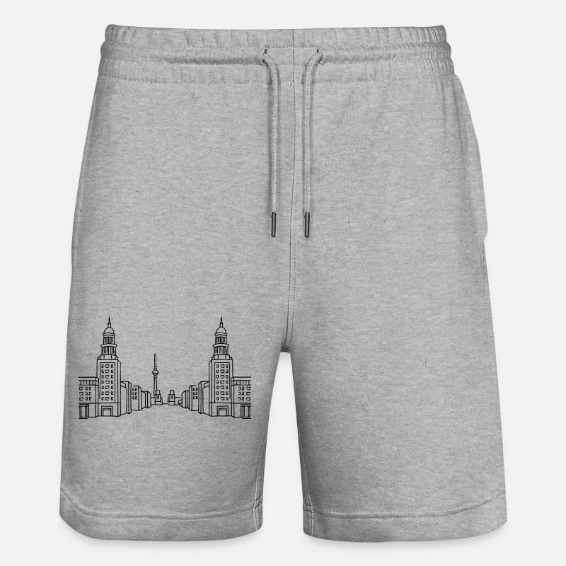 Frankfurter Tor Berlin - Short de jogging bio TRAINER Stanley/Stella unisexe - gris chiné