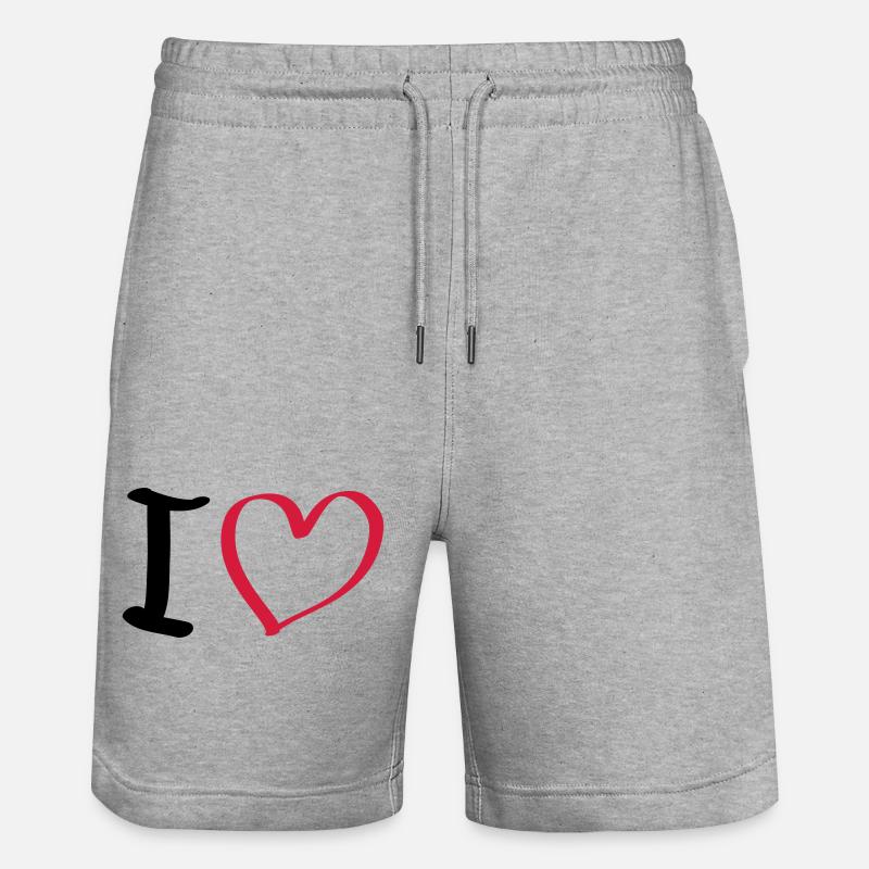 cœur - Short de jogging bio TRAINER Stanley/Stella unisexe - gris chiné