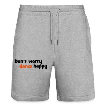tanzen - Stanley/Stella Unisex Bio Joggingshorts Trainer  - Grau meliert - Vorne - Nik (191cm) & Marisol (170cm)