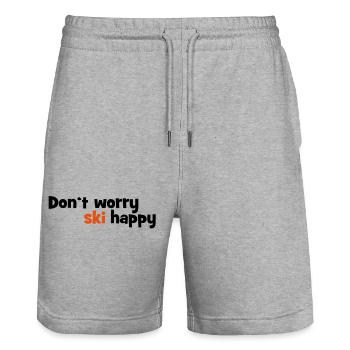 ski - Stanley/Stella Unisex Bio Joggingshorts Trainer  - Grau meliert - Vorne - Nik (191cm) & Marisol (170cm)