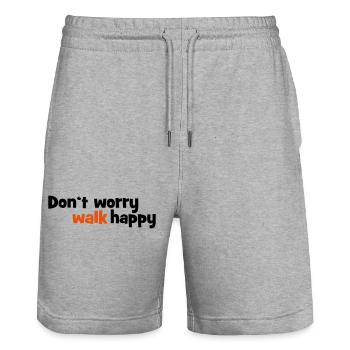 2541614 14235284 walk - Stanley/Stella Unisex Bio Joggingshorts Trainer  - Grau meliert - Vorne - Nik (191cm) & Marisol (170cm)