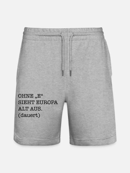 lustig - Stanley/Stella Unisex Bio Joggingshorts Trainer - Grau meliert