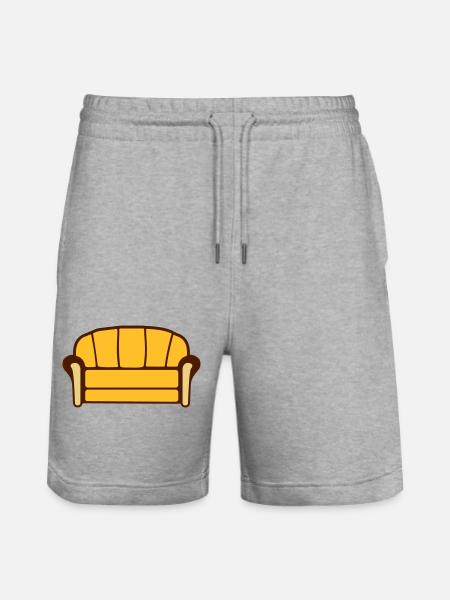 Couch - Stanley/Stella Trainer Unisex Organic Jogging Shorts - heather grey
