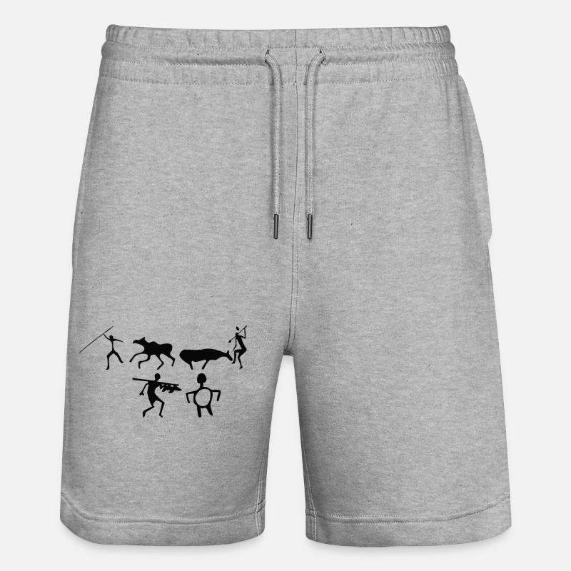 Die Jagd - Stanley/Stella Unisex Bio Joggingshorts Trainer  - Grau meliert
