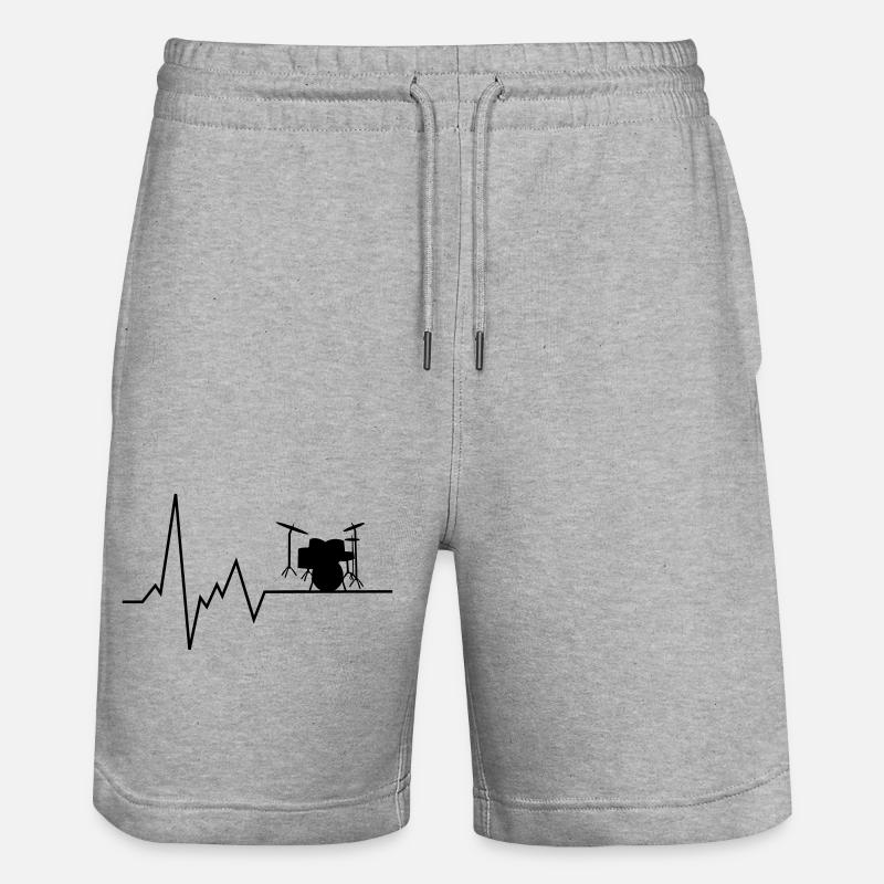 Tambours Heartbeat - Short de jogging bio TRAINER Stanley/Stella unisexe - gris chiné